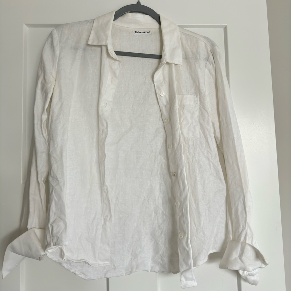 Reformation Linen Button down